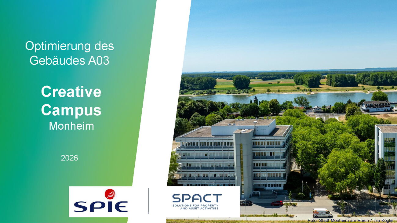 Optimierung des Gebäudes A03 auf dem Creative Campus in Monheim für effektives Facility Management und Asset Management.
