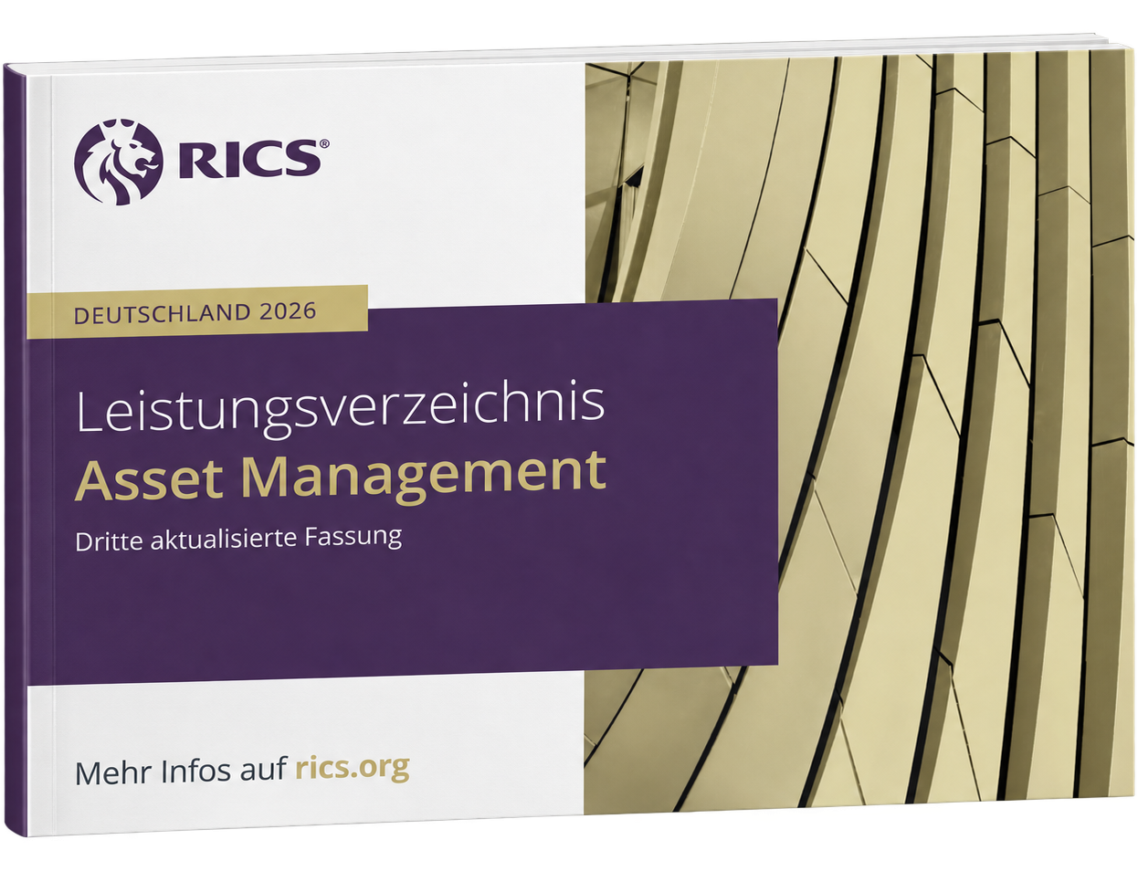 Das Buch "Leistungsverzeichnis Asset Management" von RICS präsentiert die dritte Fassung für Deutschland 2026.